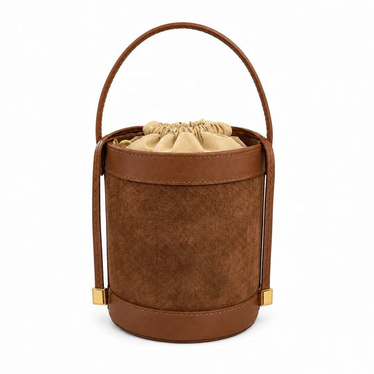 Kevin's Italian Made Mini Suede Bucket Bag-Women's Accessories-Kevin's Fine Outdoor Gear & Apparel