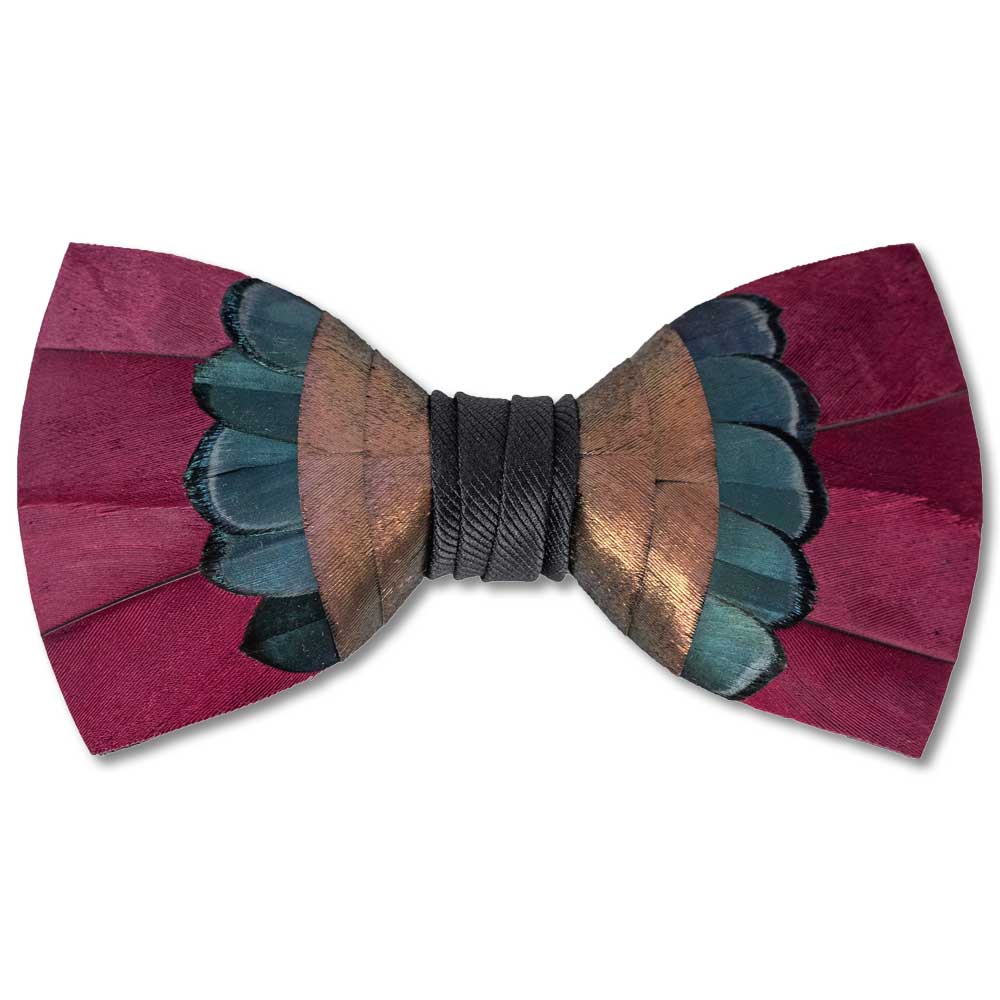 Brackish Sir Baton Goose,Pheasant,Turkey Feather Bow Tie-Men's Accessories-Kevin's Fine Outdoor Gear & Apparel