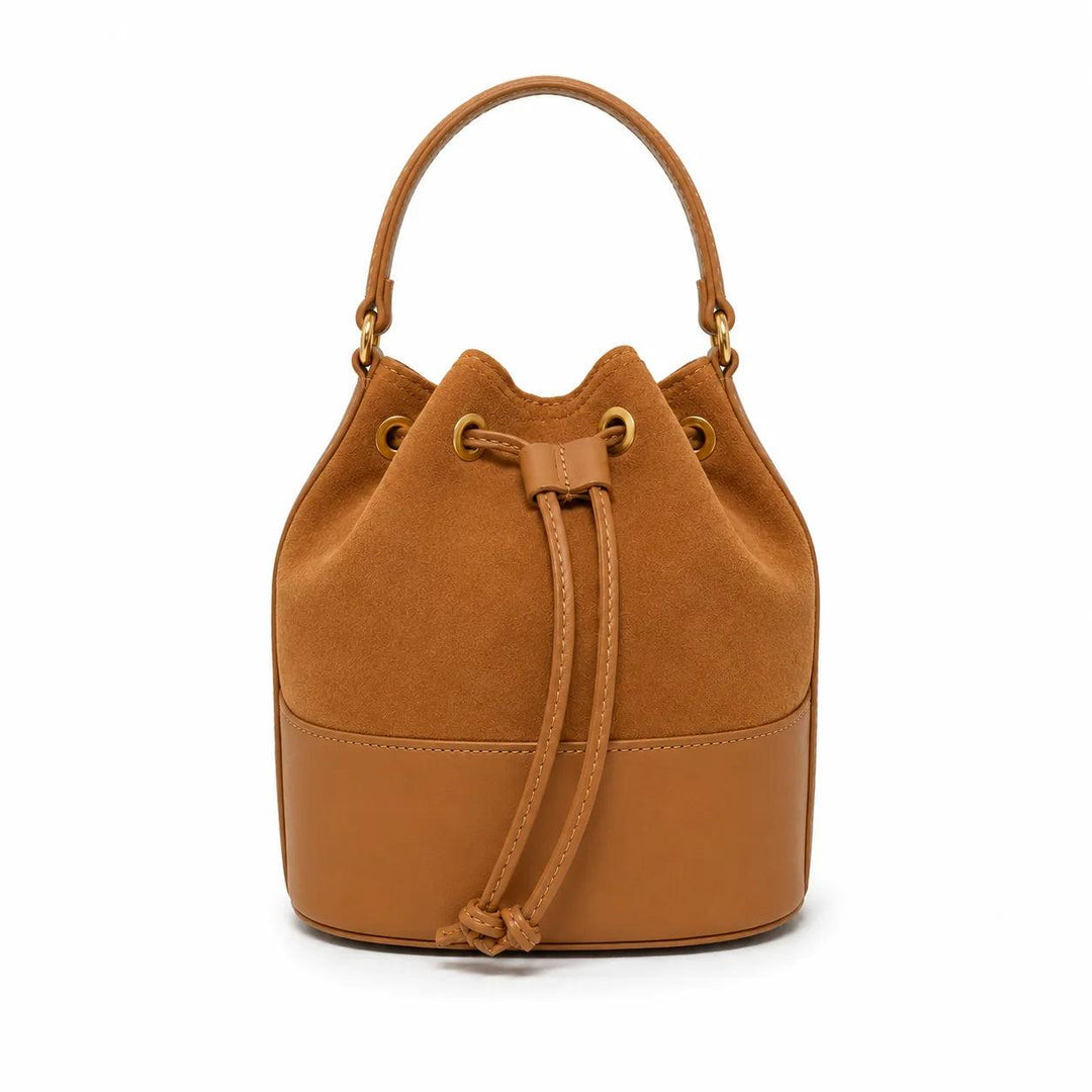 Kevin's Italian Made Leather & Suede Bucket Bag-Women's Accessories-Kevin's Fine Outdoor Gear & Apparel