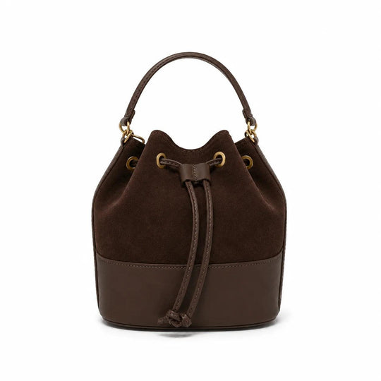 Kevin's Italian Made Leather & Suede Bucket Bag-Women's Accessories-Kevin's Fine Outdoor Gear & Apparel