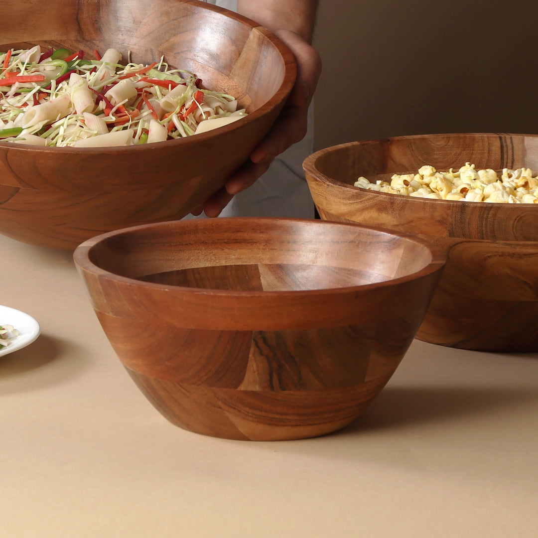 Acacia Wood Round Serving Bowl-Home/Giftware-Kevin's Fine Outdoor Gear & Apparel
