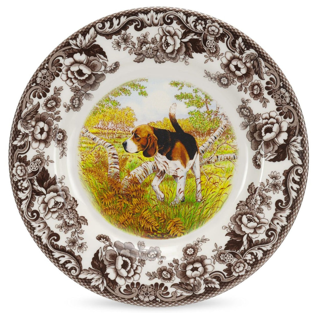 Spode Woodland Hunting Dog Salad Plate 8"-Home/Giftware-BEAGLE-Kevin's Fine Outdoor Gear & Apparel