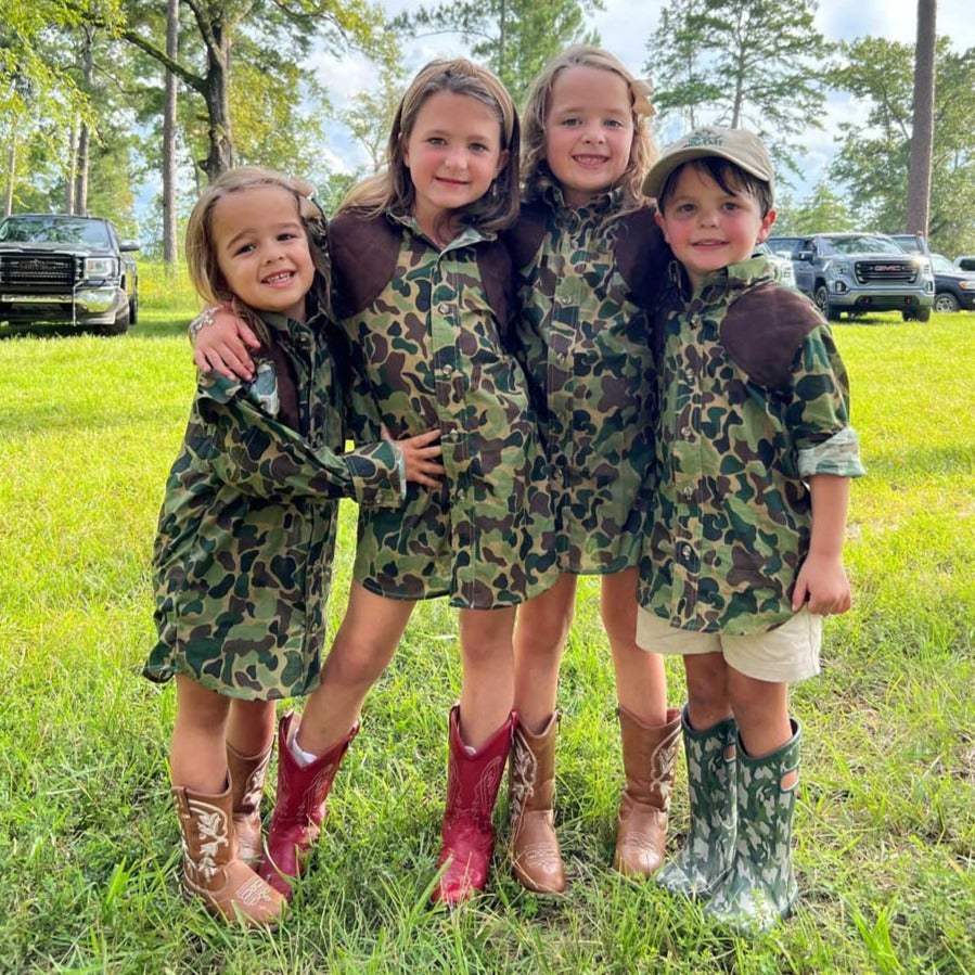 Kevin's Girls Vintage Camo Shirt Dress-Children's Clothing-Kevin's Fine Outdoor Gear & Apparel