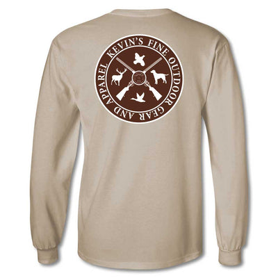 Kevin's Gun Logo Long Sleeve T-Shirt-Men's Clothing-SANDSTONE-L-Kevin's Fine Outdoor Gear & Apparel