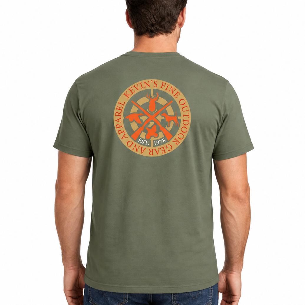 Kevin's Orange Crossed Guns Short Sleeve T-Shirt-Men's Clothing-Kevin's Fine Outdoor Gear & Apparel