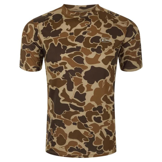 Drake Youth EST Camo Performance Short Sleeve Crew-Children's Clothing-Kevin's Fine Outdoor Gear & Apparel
