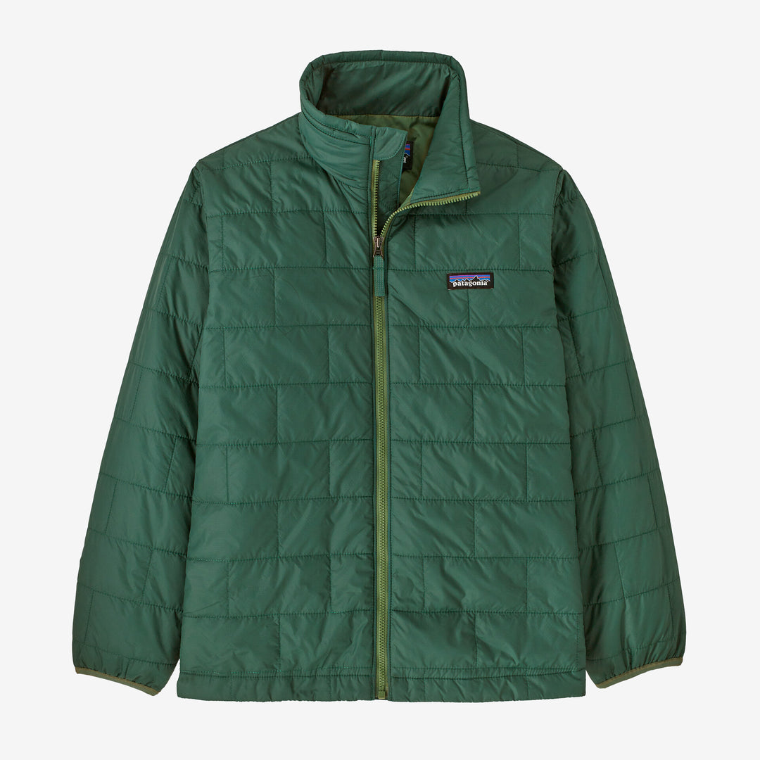 Patagonia Kid's Nano Puff Brick Quilt Jacket-Children's Clothing-Conifer Green-XS-Kevin's Fine Outdoor Gear & Apparel