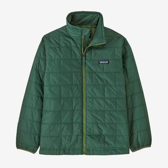 Patagonia Kid's Nano Puff Brick Quilt Jacket-Children's Clothing-Conifer Green-XS-Kevin's Fine Outdoor Gear & Apparel