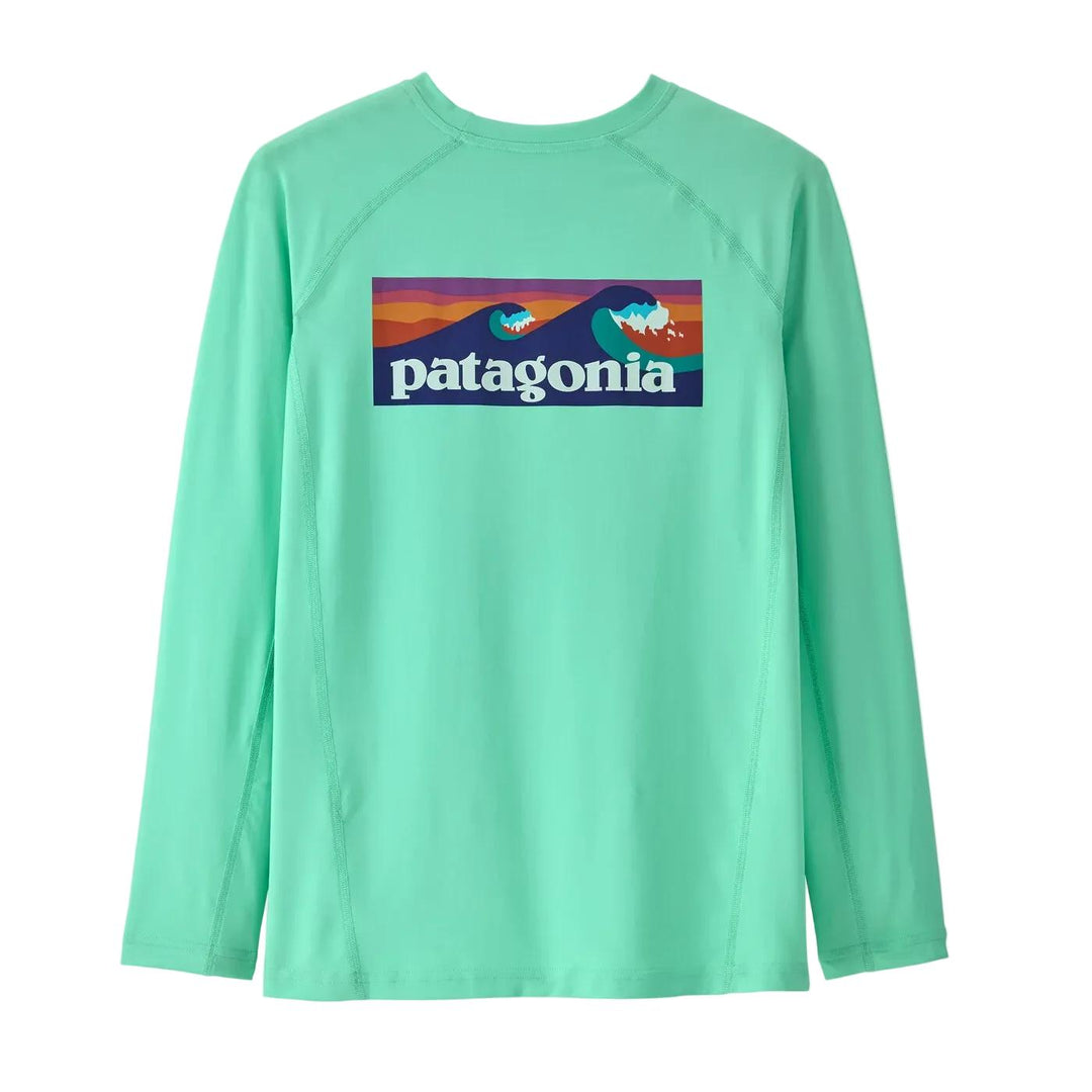 Patagonia Kids Long-Sleeved Capilene Silkweight Rashguard-Children's Clothing-Boardshort Logo: Early Teal-XS-Kevin's Fine Outdoor Gear & Apparel