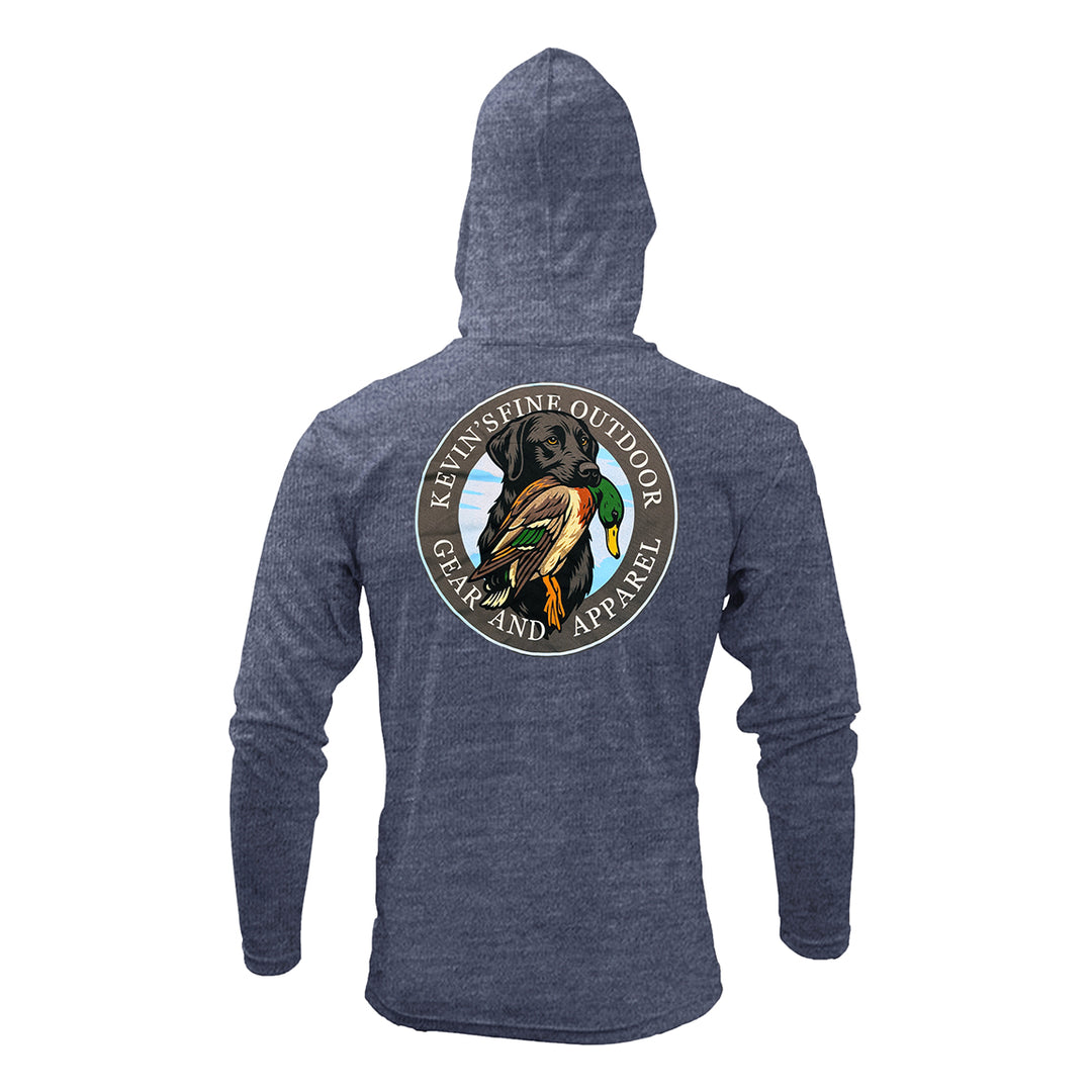 Kevin's Kid's Duck Dog Circle Long Sleeve Performance Hoodie-Children's Clothing-Kevin's Fine Outdoor Gear & Apparel