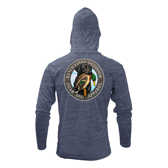 Kevin's Kid's Duck Dog Circle Long Sleeve Performance Hoodie-Children's Clothing-Kevin's Fine Outdoor Gear & Apparel