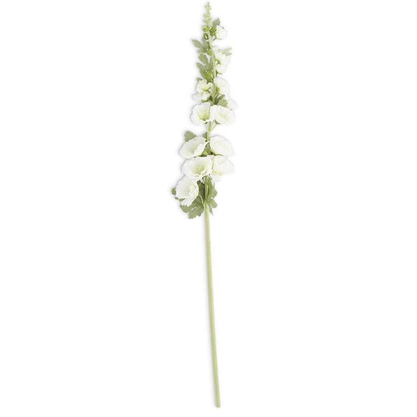 43" White Hollyhock Stem-Home/Giftware-Kevin's Fine Outdoor Gear & Apparel