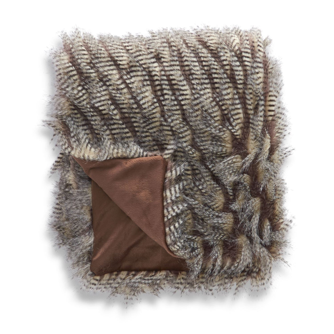 63" Gray Three Tone Faux Fur Throw Blanket-Home/Giftware-Kevin's Fine Outdoor Gear & Apparel