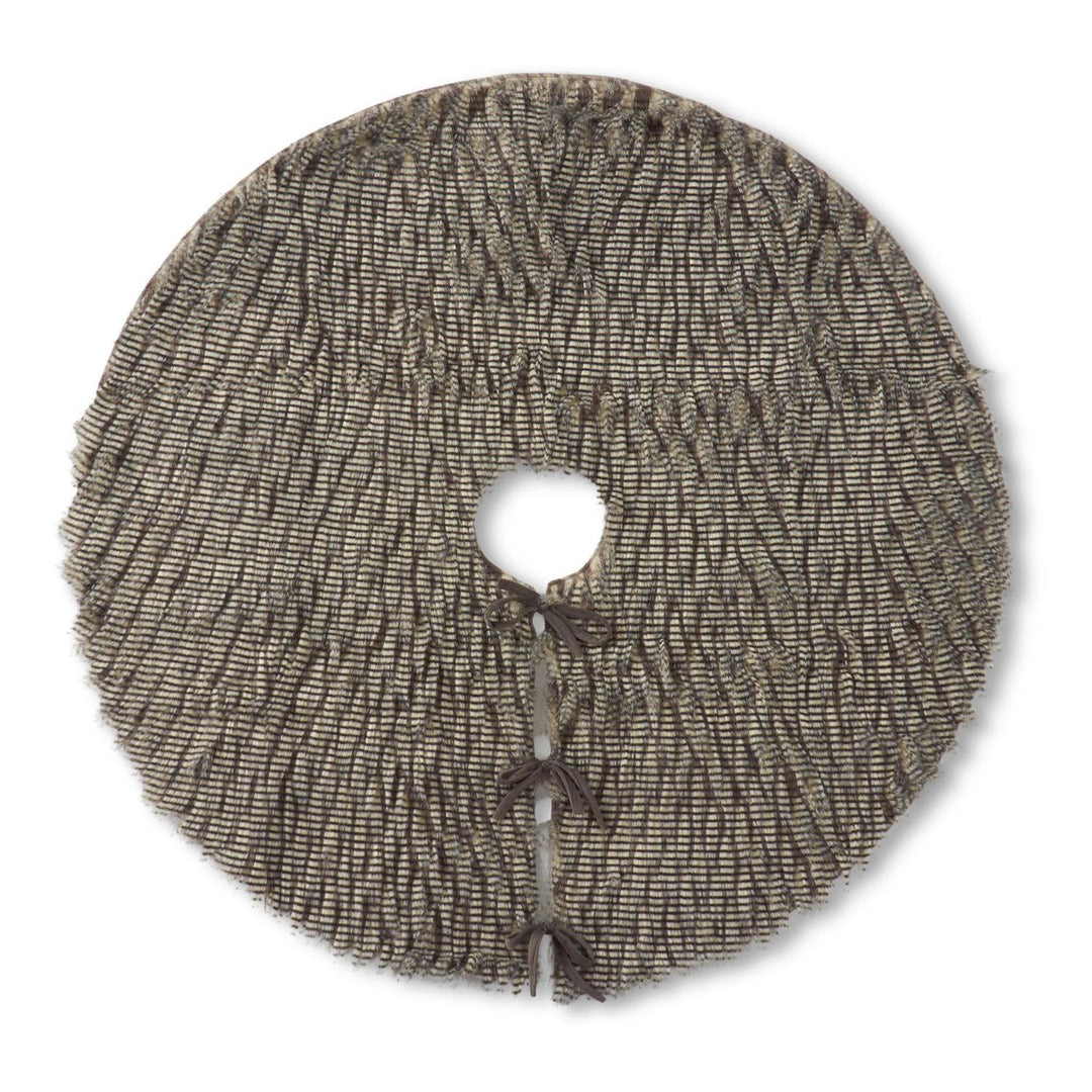 50" Gray Three Tone Faux Fur Tree Skirt-Home/Giftware-Kevin's Fine Outdoor Gear & Apparel