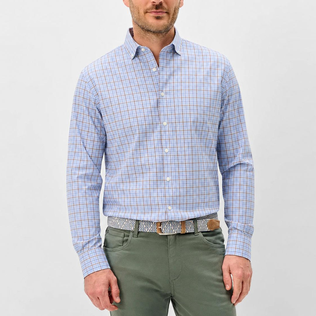 Johnnie-O Chestnut Pane Button-Down Shirt-Men's Clothing-Kevin's Fine Outdoor Gear & Apparel