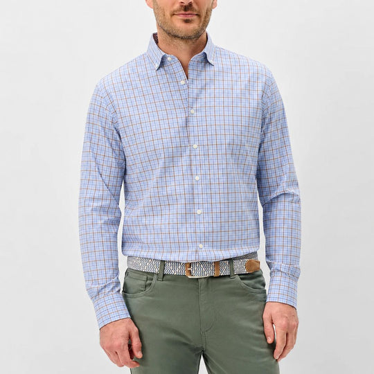 Johnnie-O Chestnut Pane Button-Down Shirt-Men's Clothing-Kevin's Fine Outdoor Gear & Apparel