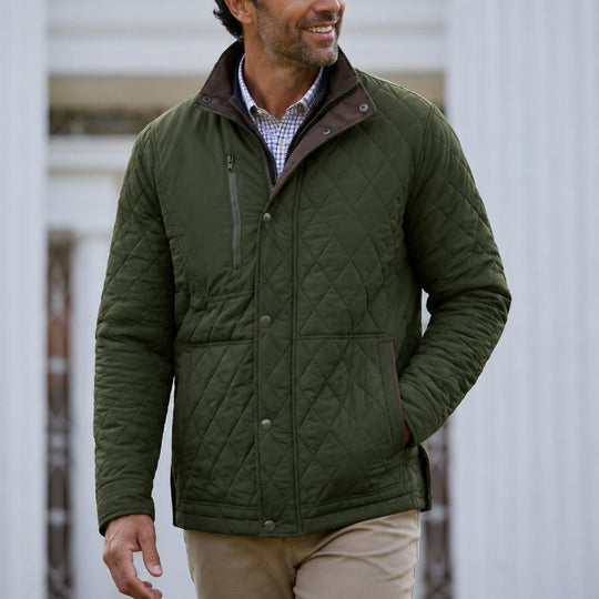 Johnnie-O Juno Quilted Snap Jacket-Men's Clothing-Kevin's Fine Outdoor Gear & Apparel