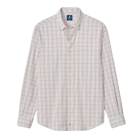Johnnie-O Sandlewood Pane Everyday Performance Long-Sleeve Button-Down Shirt-Men's Clothing-Kevin's Fine Outdoor Gear & Apparel