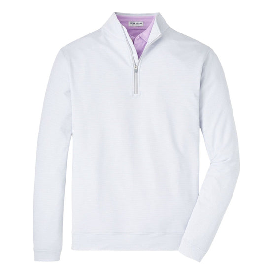 Peter Millar Perth Sugar Stripe Performance Quarter-Zip-Men's Clothing-British Grey-S-Kevin's Fine Outdoor Gear & Apparel