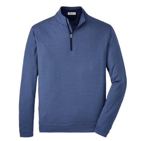 Peter Millar Perth Sugar Stripe Performance Quarter-Zip-Men's Clothing-Navy-S-Kevin's Fine Outdoor Gear & Apparel