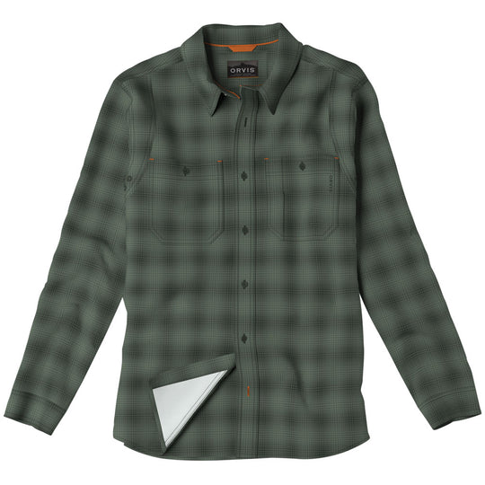 Orvis Tech Chambray Plaid Workshirt-Men's Clothing-SLVRPN/IVY-M-Kevin's Fine Outdoor Gear & Apparel