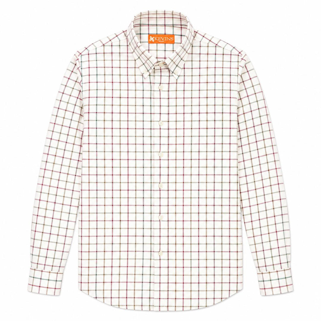 Kevin's Finest Men's Burgundy Teal Woven Cotton Shirt-Men's Clothing-Kevin's Fine Outdoor Gear & Apparel