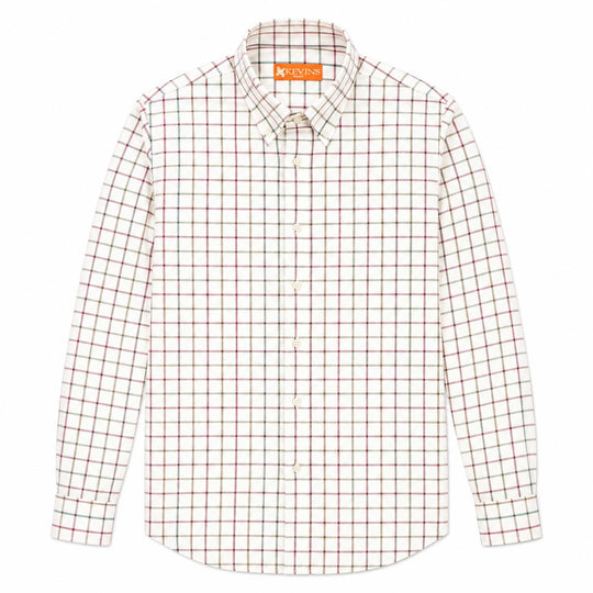 Kevin's Finest Men's Burgundy Teal Woven Cotton Shirt-Men's Clothing-Kevin's Fine Outdoor Gear & Apparel