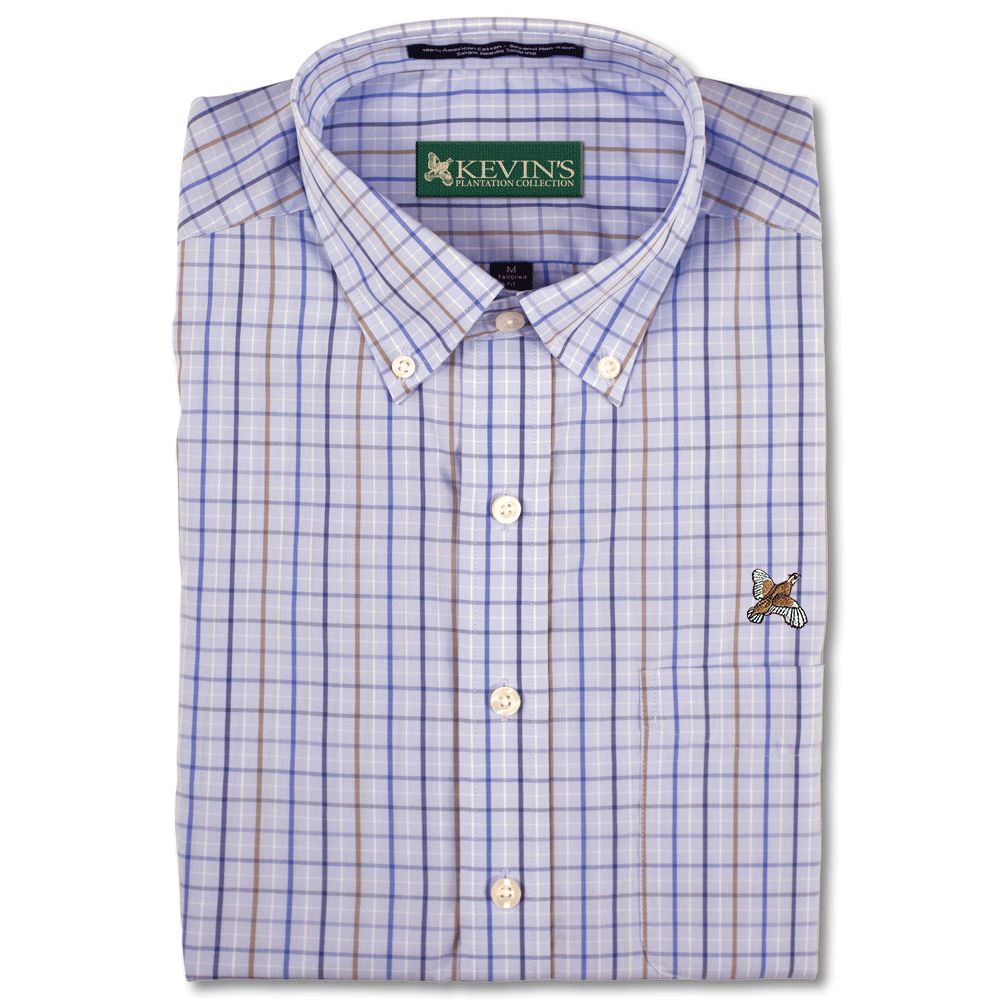 Kevin's Cole Quail Wrinkle Free Long Sleeve Button Down-Men's Clothing-Blue-S-Kevin's Fine Outdoor Gear & Apparel