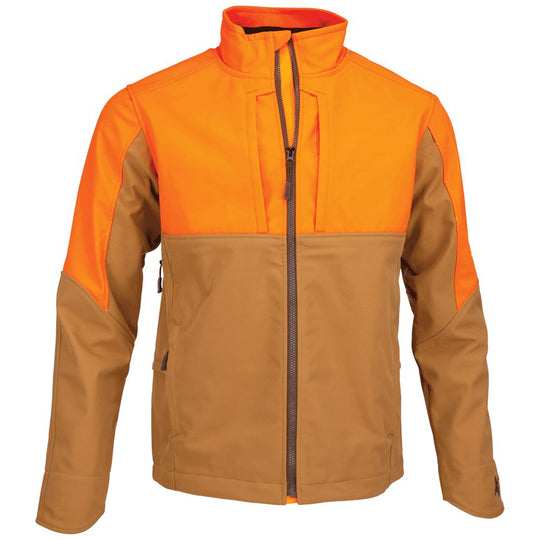 Kevin’s Windproof Softshell Jacket-Men's Clothing-Blaze/British Khaki-S-Kevin's Fine Outdoor Gear & Apparel