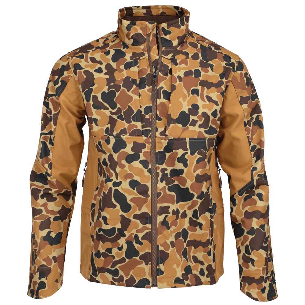 Kevin’s Windproof Softshell Jacket-Men's Clothing-British Khaki/Vintage Tan Camo-S-Kevin's Fine Outdoor Gear & Apparel