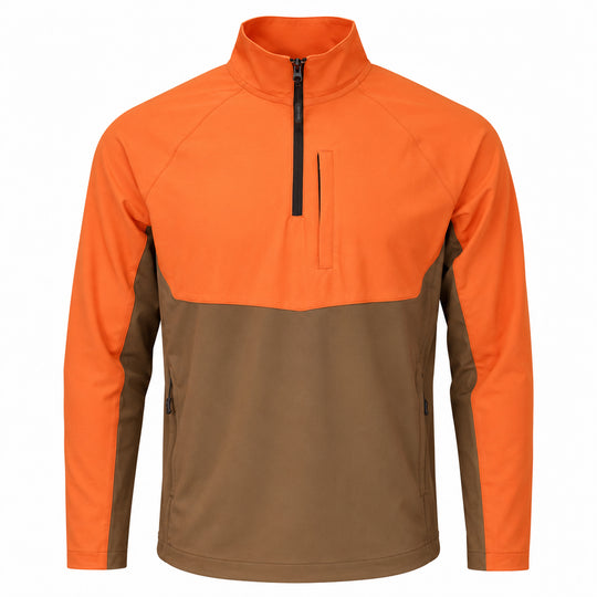 Kevin’s Windproof 1/4 Zip Pullover - B2B-Men's Clothing-Blaze/British Khaki-S-Kevin's Fine Outdoor Gear & Apparel