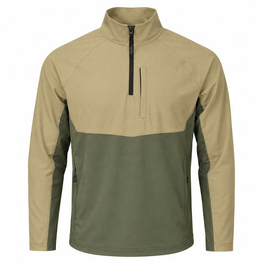 Kevin’s Windproof 1/4 Zip Pullover - B2B-Men's Clothing-Khaki/Olive-S-Kevin's Fine Outdoor Gear & Apparel