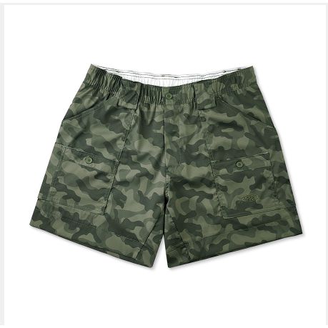 Aftco Camo Original Fishing Shorts 6"-Men's Clothing-Green OG Camo-28-Kevin's Fine Outdoor Gear & Apparel