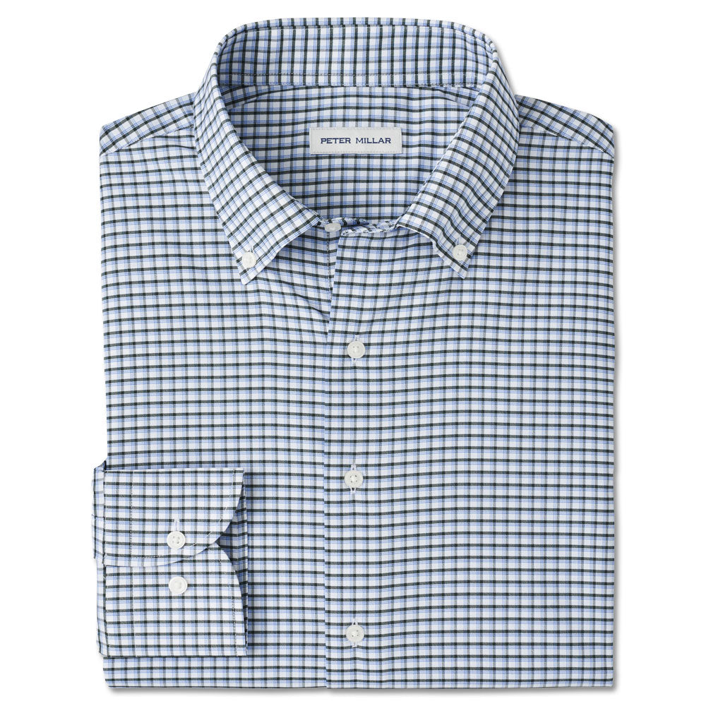 Peter Millar Cashiers Performance Twill Sport Shirt-Men's Clothing-Deep Verdant-S-Kevin's Fine Outdoor Gear & Apparel