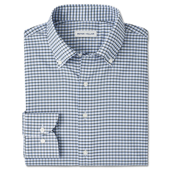 Peter Millar Cashiers Performance Twill Sport Shirt-Men's Clothing-Deep Verdant-S-Kevin's Fine Outdoor Gear & Apparel