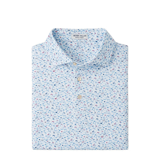 Peter Millar On The Hunt Performance Jersey Polo-Men's Clothing-White-S-Kevin's Fine Outdoor Gear & Apparel