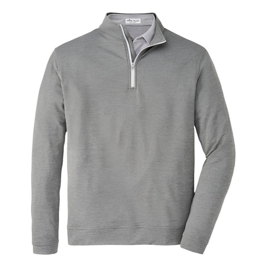 Peter Millar Perth Melange Performance Quarter-Zip-Men's Clothing-Smoke-S-Kevin's Fine Outdoor Gear & Apparel