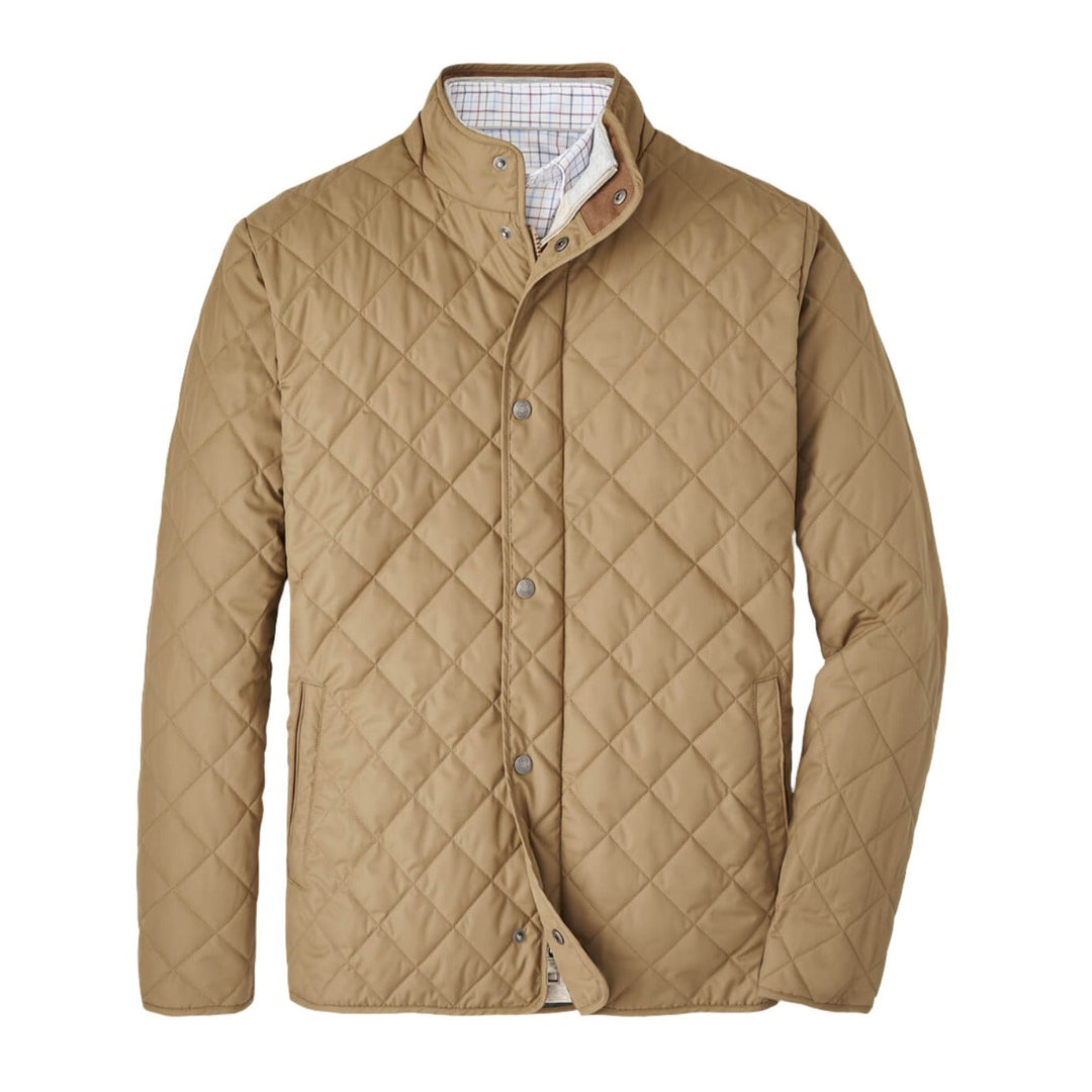 Peter Millar Suffolk Quilted Travel Coat-Men's Clothing-Khaki-S-Kevin's Fine Outdoor Gear & Apparel