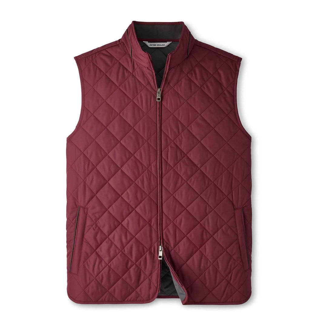 Peter Millar Essex Quilted Travel Vest-Men's Clothing-Bordeaux-S-Kevin's Fine Outdoor Gear & Apparel