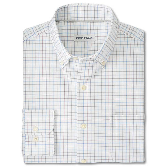 Peter Millar Fenton Cotton Stretch Sport Shirt-White-S-Kevin's Fine Outdoor Gear & Apparel