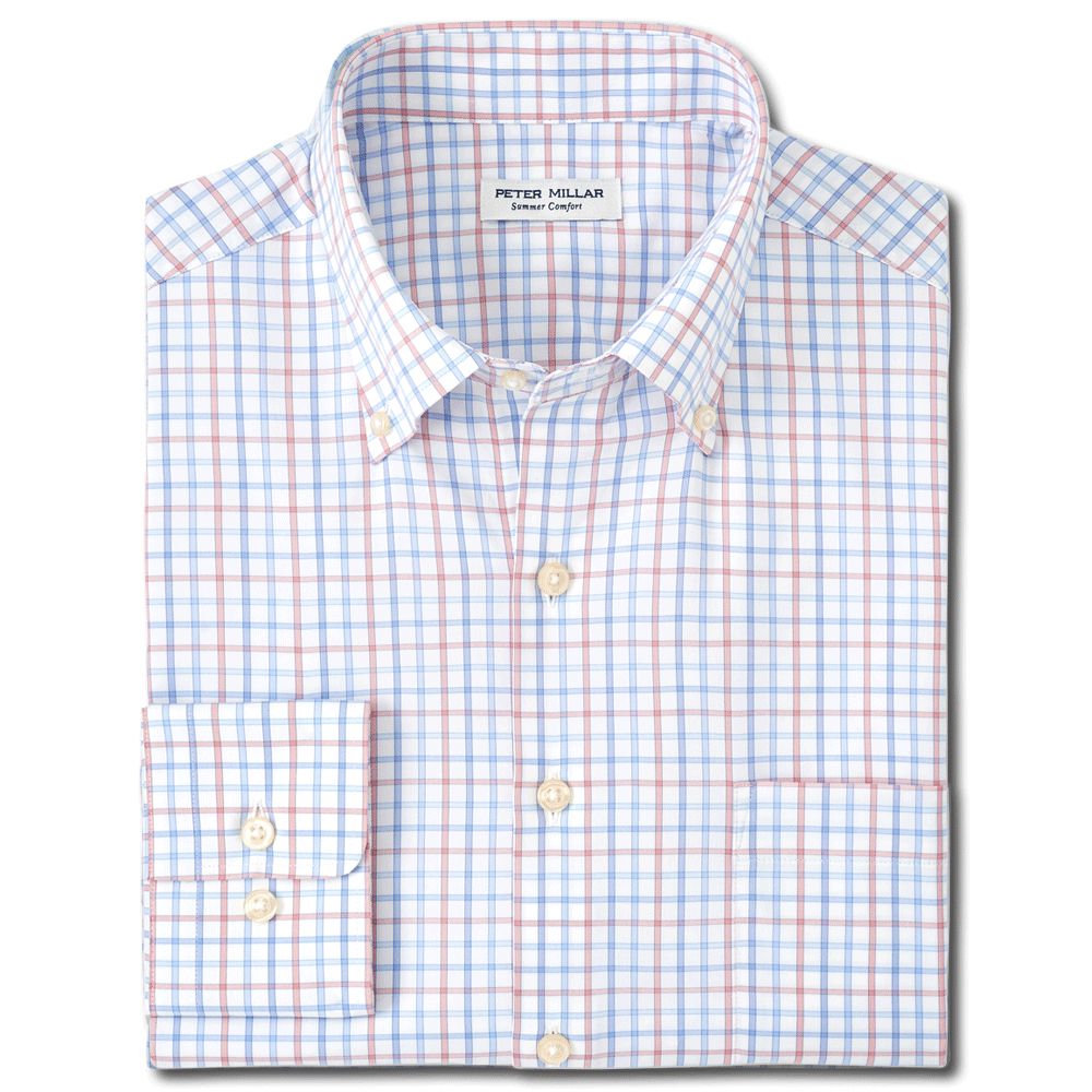 Peter Millar Eastport Performance Twill Sport Shirt-Men's Clothing-Maritime-M-Kevin's Fine Outdoor Gear & Apparel