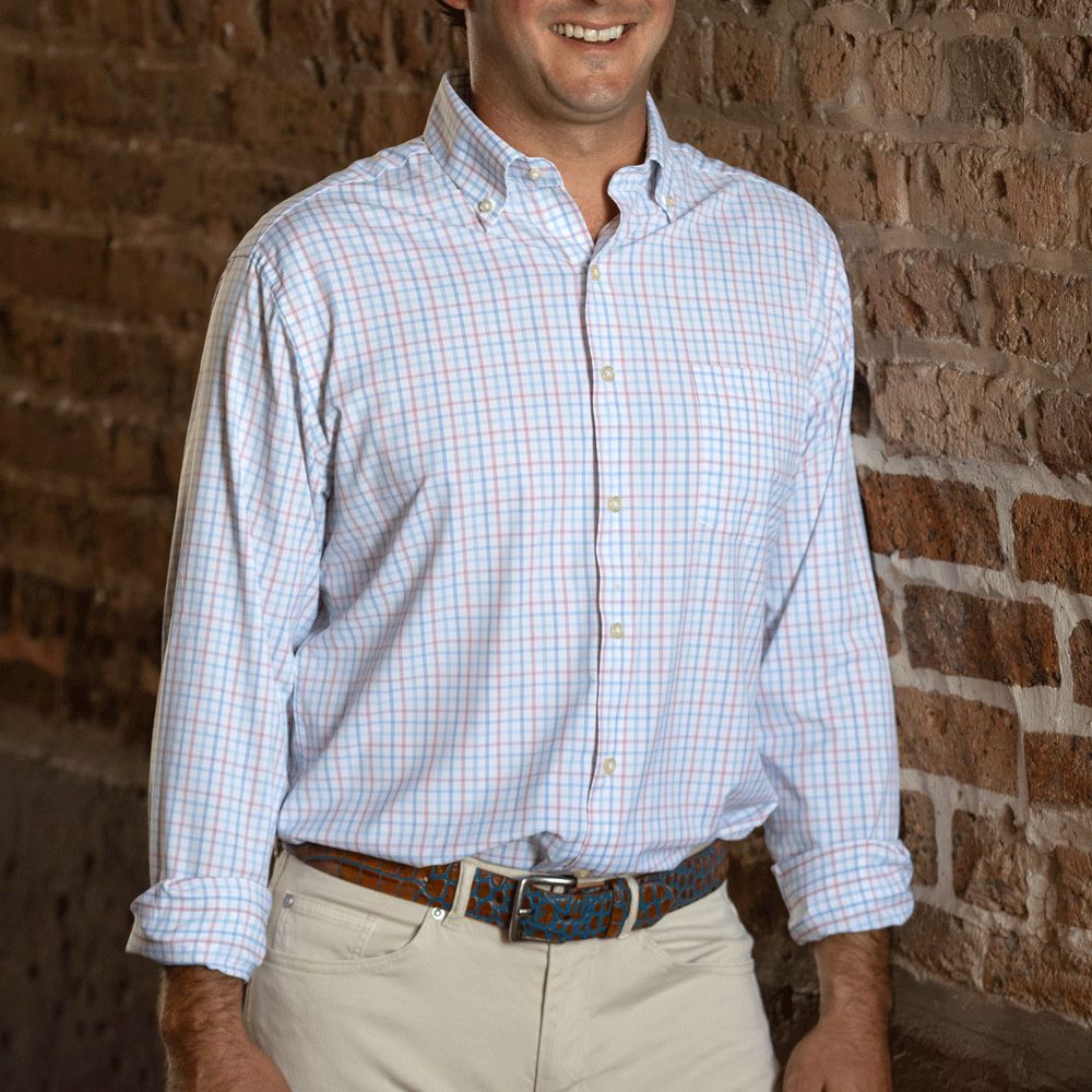 Peter Millar Eastport Performance Twill Sport Shirt-Men's Clothing-Kevin's Fine Outdoor Gear & Apparel