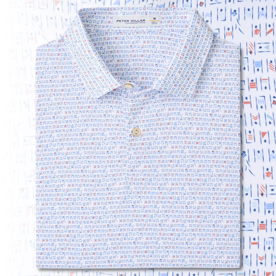 Peter Millar Featherweight Cornhole Performance Polo-Men's Clothing-White-S-Kevin's Fine Outdoor Gear & Apparel
