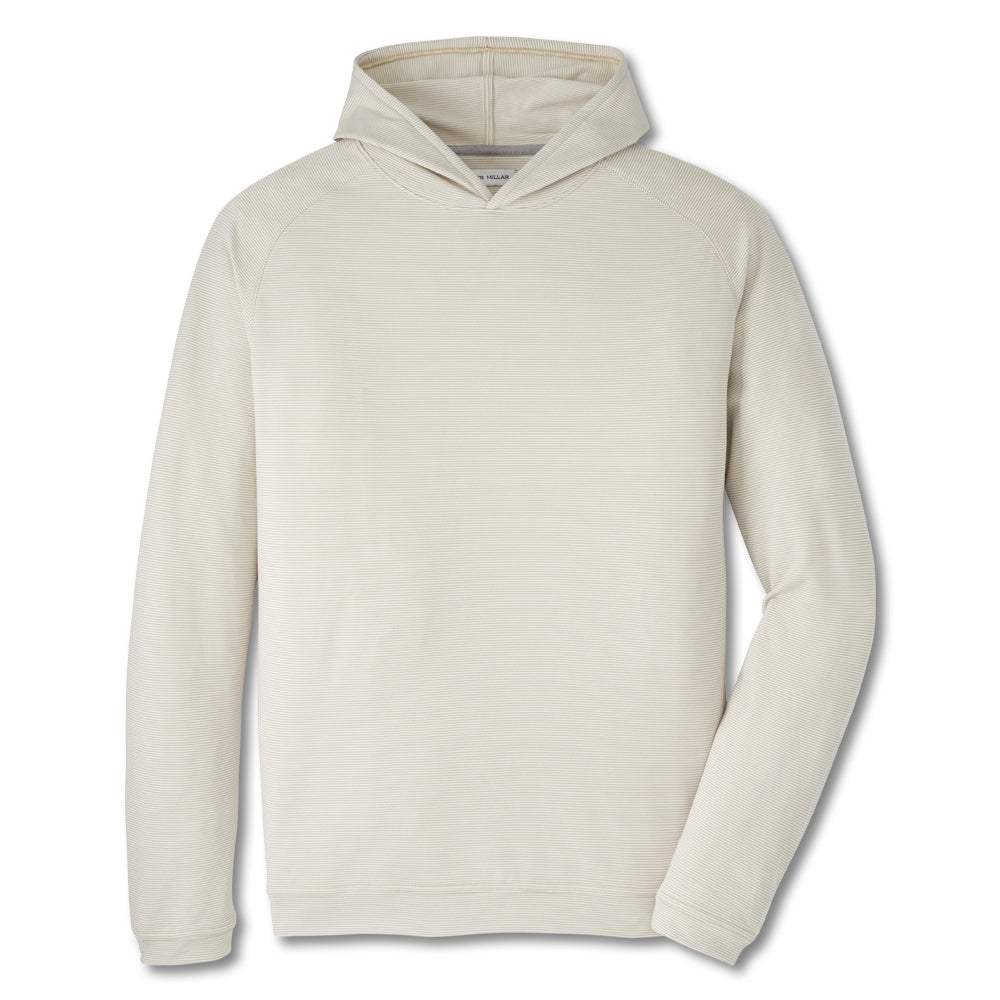 Peter Millar Pine Sugar Stripe Performance Hoodie-Men's Clothing-Biscuit-M-Kevin's Fine Outdoor Gear & Apparel