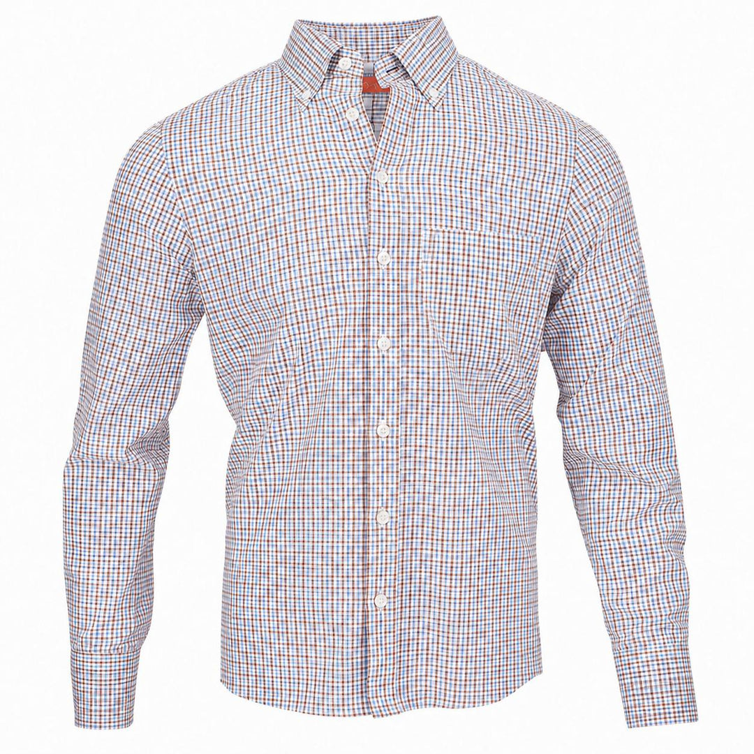 Kevin's Finest Light Blue/Brown Shirt-Men's Clothing-Kevin's Fine Outdoor Gear & Apparel