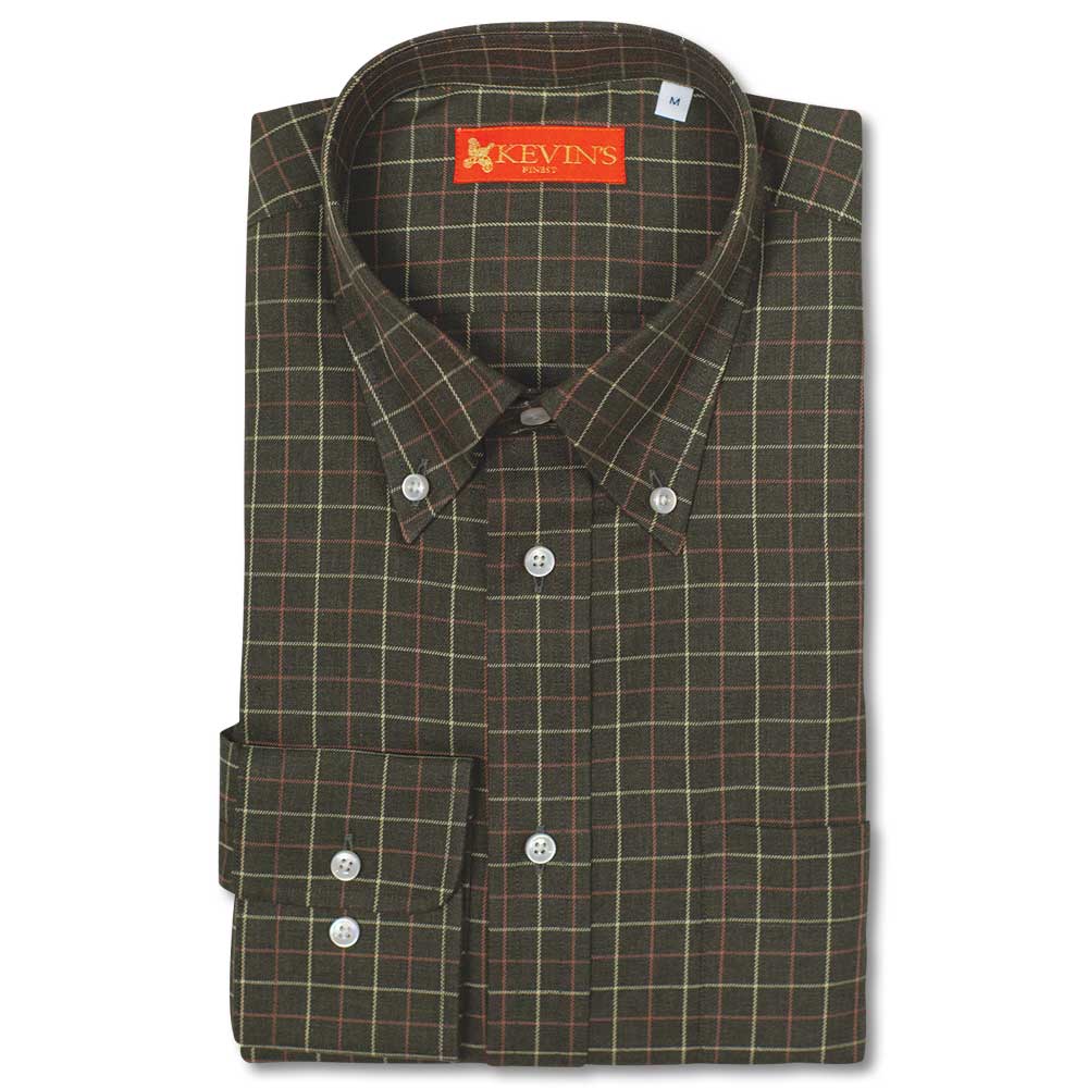 Kevin's Finest Green Woven Cotton Men's Shirt-Men's Clothing-Olive-M-Kevin's Fine Outdoor Gear & Apparel