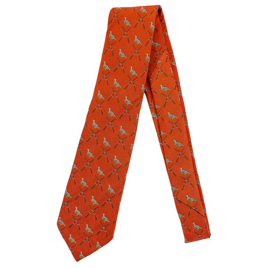 Kevin's Finest Sporting Life Ties-Men's Accessories-Orange-Quail-Kevin's Fine Outdoor Gear & Apparel