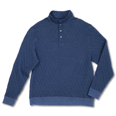Kevin's Quilted Snap Mock Pullover-Men's Clothing-Midnight Heather-M-Kevin's Fine Outdoor Gear & Apparel