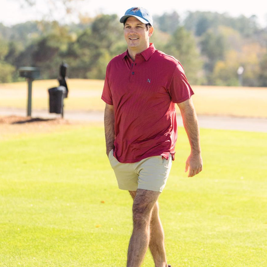 Kevin's Stretch Performance Quail Striped Polo-Men's Clothing-Kevin's Fine Outdoor Gear & Apparel