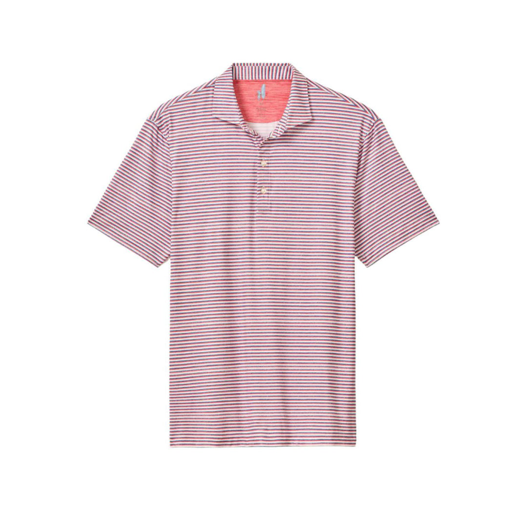 Johnnie-O Warwick Striped Featherweight Performance Polo-Men's Clothing-Rouge Red-S-Kevin's Fine Outdoor Gear & Apparel